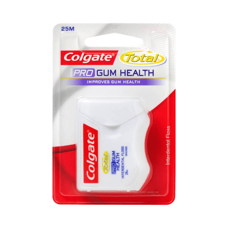 Colgate Pro Gum Health tandtråd – fremmer sundt tandkød og fjerner plak i tandmellemrum.