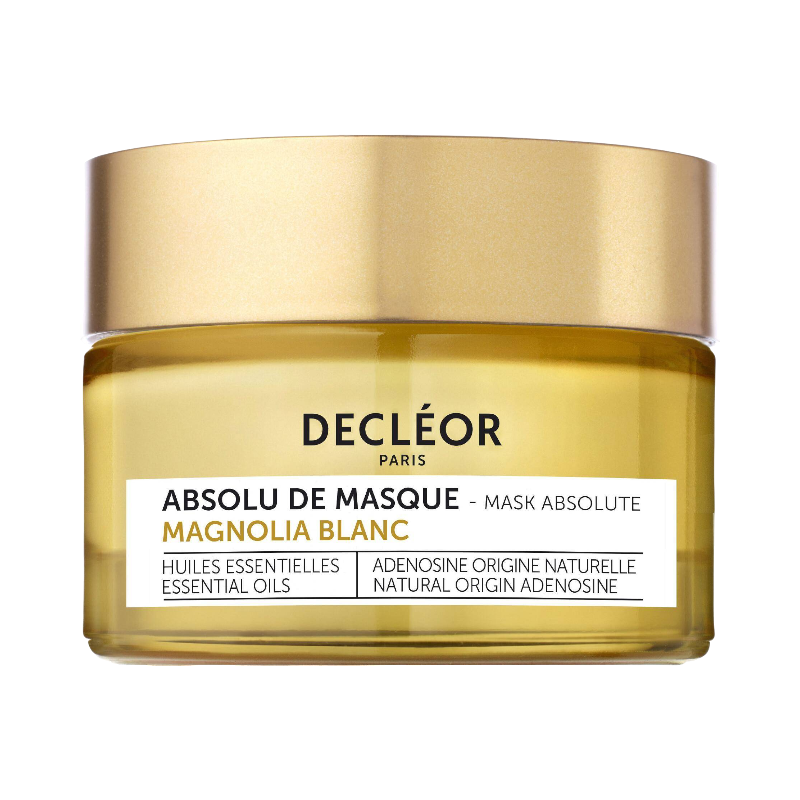 Decléor Magnolia Blanc ansigtsmaske med naturlig adenosin og æteriske olier.