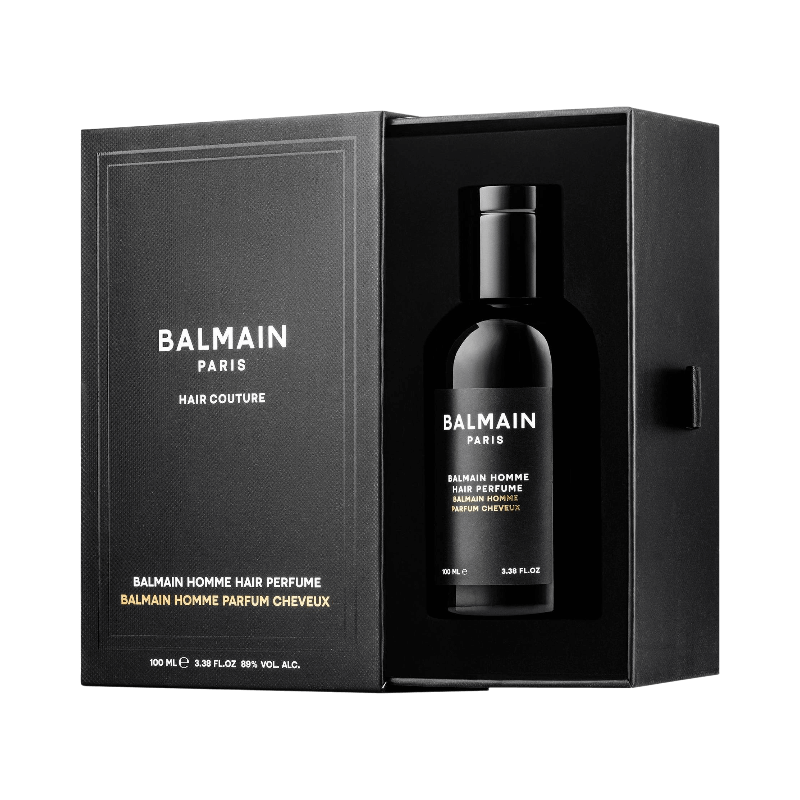 Balmain Homme Hair Perfume 100 ml i luksuriøs sort gaveæske til velduftende og plejet herrehår