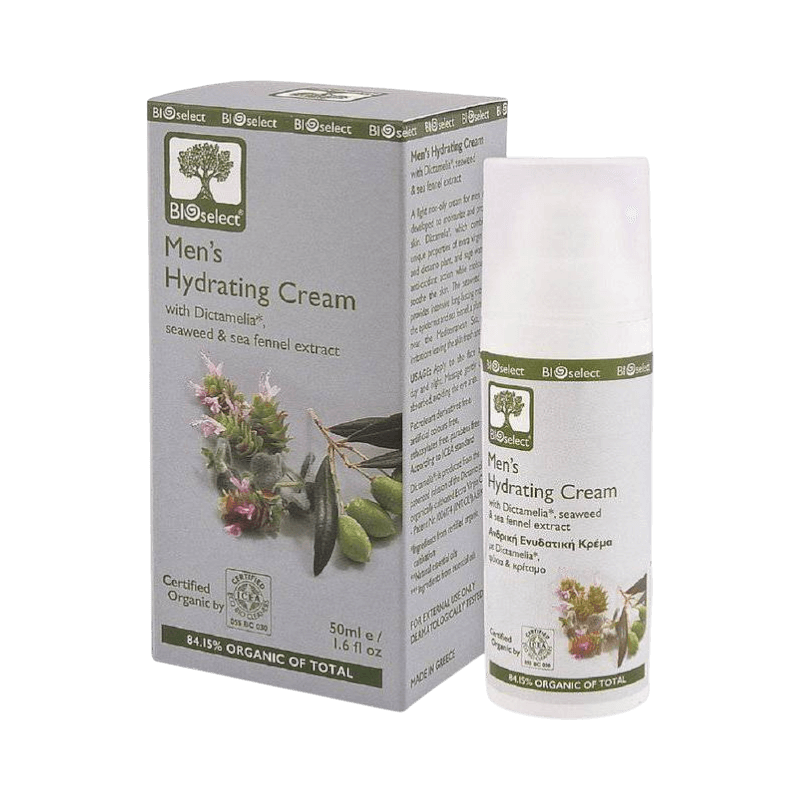 Bioselect Men’s Hydrating Cream med økologiske ingredienser og planteekstrakter