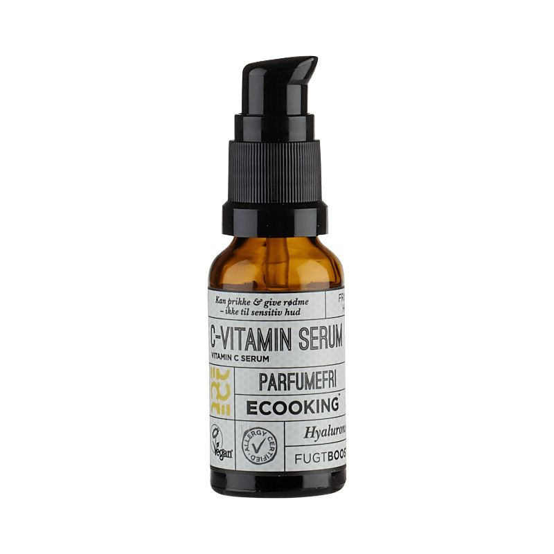 Ecooking parfumefrit C-vitamin serum med hyaluronsyre – vegansk og fugtboostende til sart hud.
