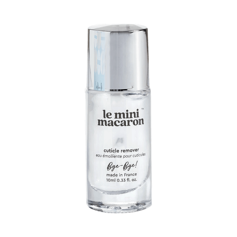 Le Mini Macaron Bye Bye! Cuticle Remover 10 ml mjukar upp nagelband.