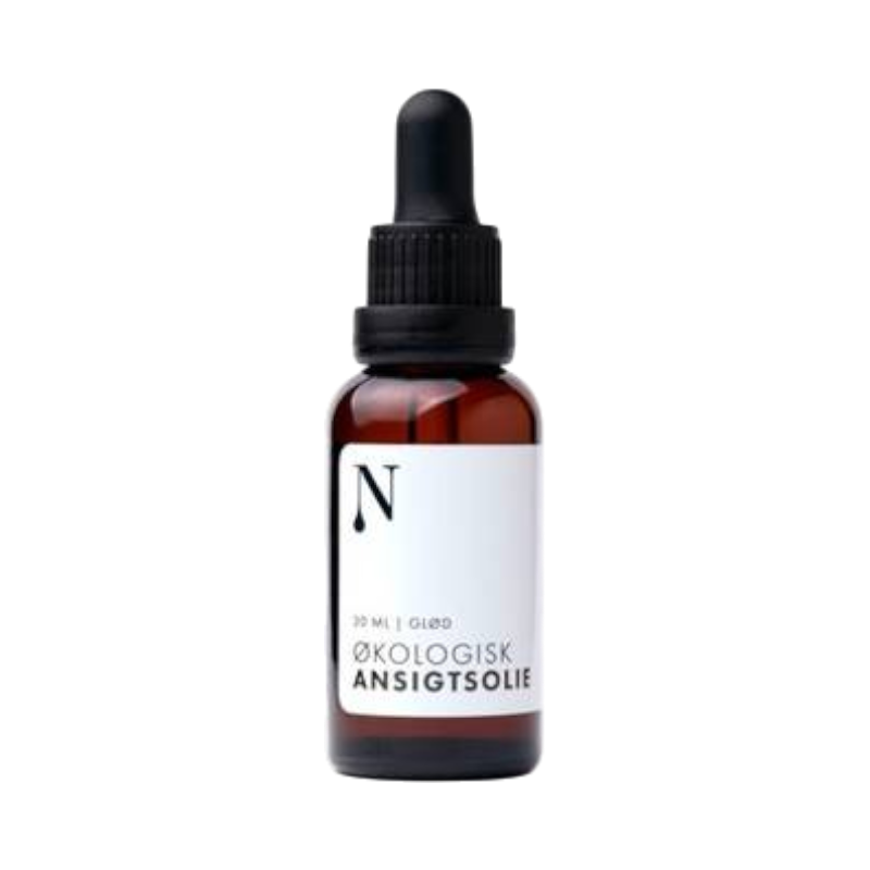 Økologisk ansigtsolie fra Naturligolie med glødgivende effekt, 30 ml flaske