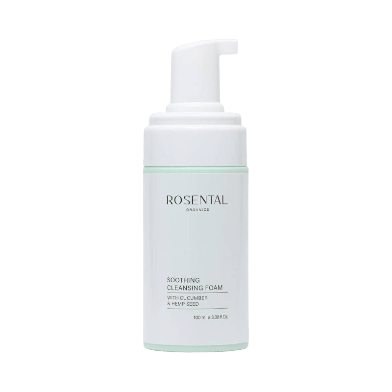 Rosental Organics Clean AF skumrens med agurk og hamp til blid, beroligende ansigtsrens.