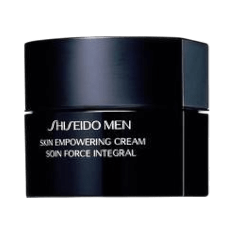 Shiseido Men Skin Empowering Cream med avanceret anti-age pleje i sort luksuskrukke