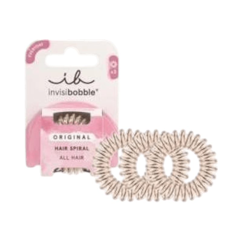 Invisibobble spiralformede hårelastikker i bronze, original 3-pack til alle hårtyper.